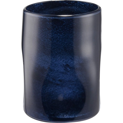 Alina 8"H Vase in Navy Blue Glass