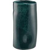 Alina 12"H Vase in Dark Green Glass