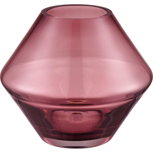 Sofia Vase in Maroon Pink Glass