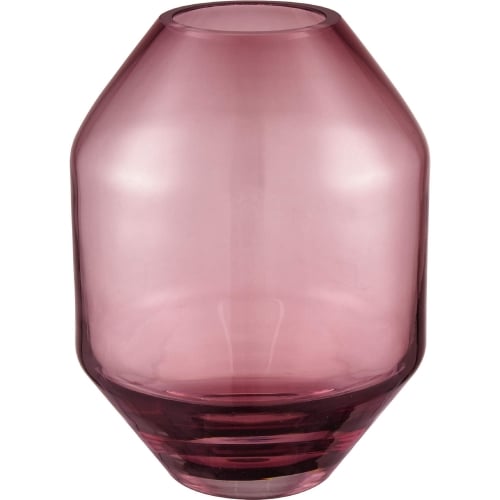 Sofia Vase in Maroon Pink Glass