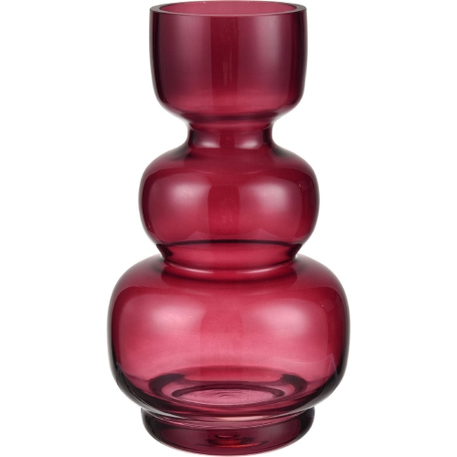 Oria Vase in Maroon Red Glass