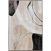 Alvin I Framed Wall Art in Cream, Black & Champagne Gold