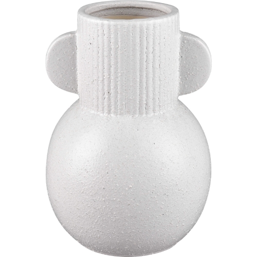 Acis 10"H Vase in White Ceramic