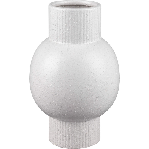 Acis 12"H Vase in White Ceramic