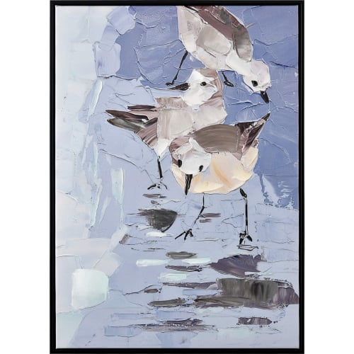 Seagull Abstract Framed Wall Art in Multicolor