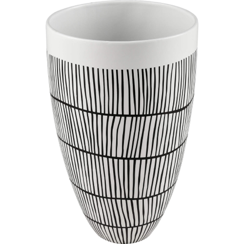 Brent Vase in White & Black Ceramic