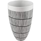 Brent Vase in White & Black Ceramic