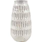 Muriel Vase in Aged White Glazed Earthenware