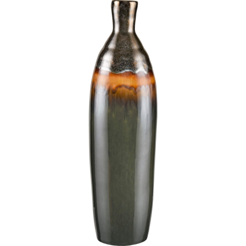 Arne 20"H Vase in Brown Reactive Earthenware