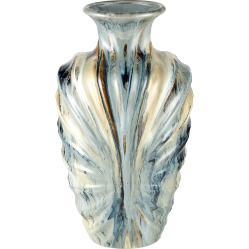 Kelly Vase in Blue Reactive Earthenware