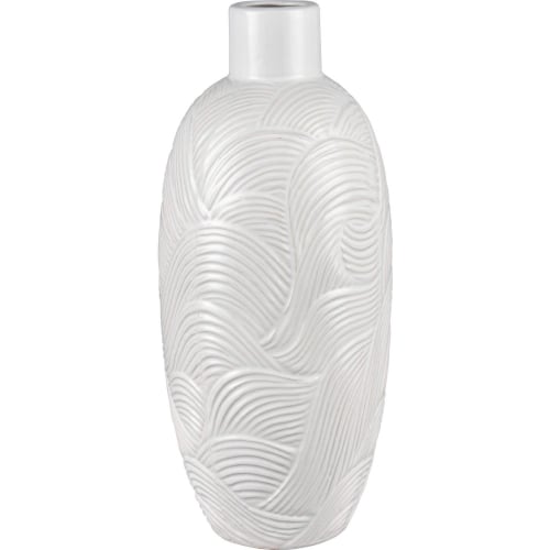 Flynn Vase in Gloss White Ceramic