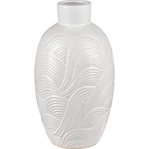 Flynn Vase in Gloss White Ceramic