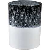 Gallemore Stool in Gray & White Crackle Glaze Earthenware