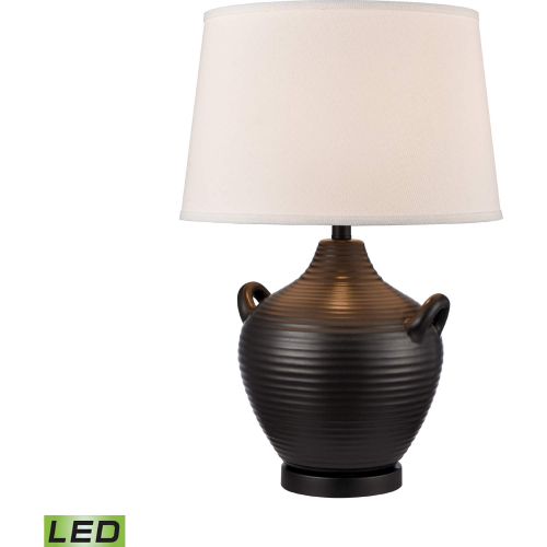 Oxford 25"H 1 Light Table Lamp in Black Ceramic (Includes LED Bulb)