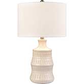 Dorin 25.5"H 1 Light Table Lamp in White Glazed Ceramic