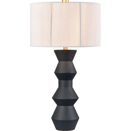 Belen 31"H 1 Light Table Lamp in Navy Blue Earthenware