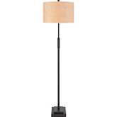 Baitz 62.5"H 1 Light Floor Lamp in Matte Black Steel (Includes LED Bulb)