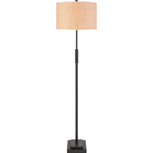 Baitz 62.5"H 1 Light Floor Lamp in Matte Black Steel