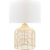 Crawford Cove 26"H 1 Light Table Lamp in Bleached Rattan