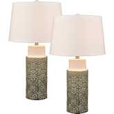 Tula 30"H 1 Light Table Lamp in Gray Ceramic (Set of 2)