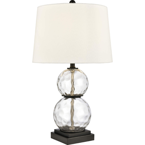 Forsyth 26"H 1 Light Table Lamp in Clear Glass & Metal