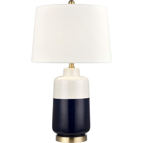 Shotton 27"H 1 Light Table Lamp in Navy Blue Ceramic