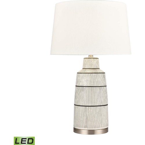 Ansley 30"H 1 Light Table Lamp in Gray Glaze Earthenware (Includes Bulb)