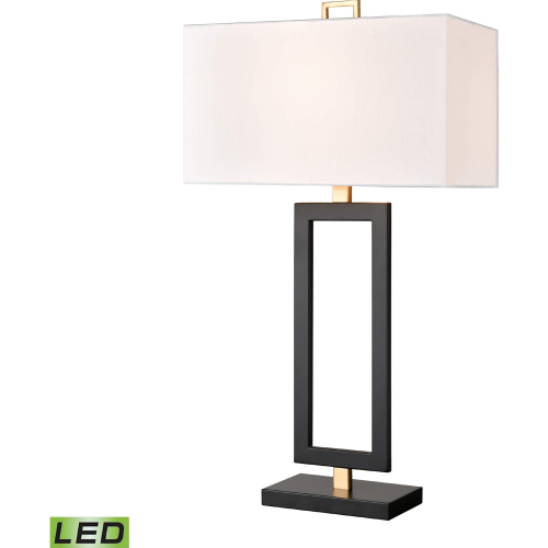 Composure 29"H 1 Light Table Lamp in Matte Black & Aged Brass (Includes LED Bulb)