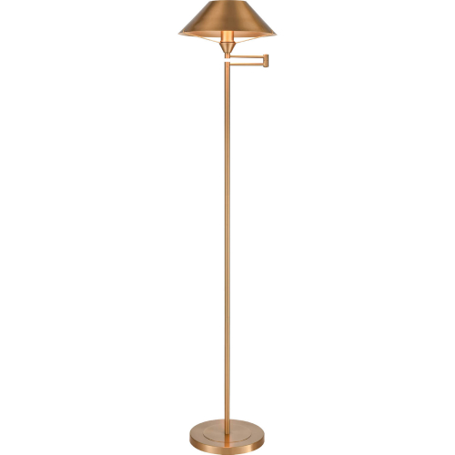 Arcadia 63"H 1 Light Floor Lamp in Aged Brass