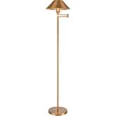 Arcadia 63"H 1 Light Floor Lamp in Aged Brass