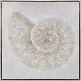 Coastal II Framed Wall Art in White Washed Beige