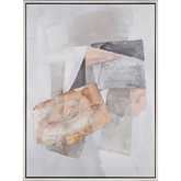 Bertram Framed Wall Art in Gray, Ochre, Champagne Gold Canvas