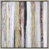 Keever Framed Wall Art in Multicolor & Silver