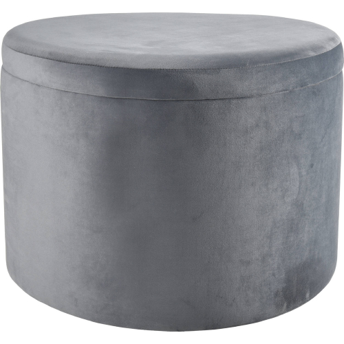 Linder Storage Ottoman in Charcoal Gray Velvet