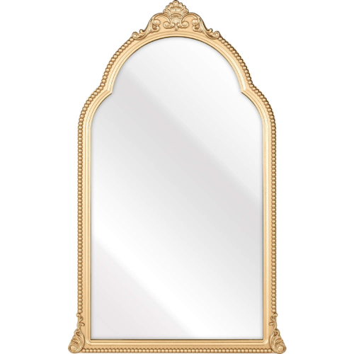 Loni Wall Mirror in Gold Finish Wood