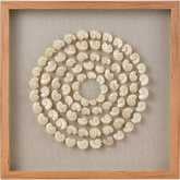 Concentric Shell Dimensional Wall Art in Shell, Linen & Wood