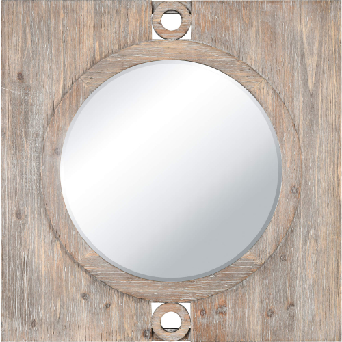 Nollen Wall Mirror in Natural Finish Wood