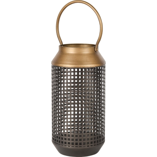 Rawmarsh Lantern in Dark Bronze & Brass Iron