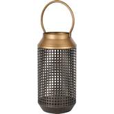 Rawmarsh Lantern in Dark Bronze & Brass Iron