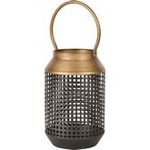 Rawmarsh Lantern in Dark Bronze & Brass Iron