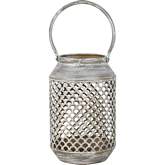 PennWell Lantern in Aged Silver Iron