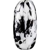 Gisli Vase in Black, White & Clear Glass