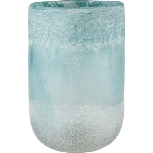 Haweswater Vase in Frosted Turquoise Blue Glass