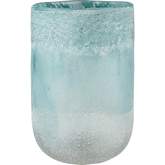 Haweswater Vase in Frosted Turquoise Blue Glass