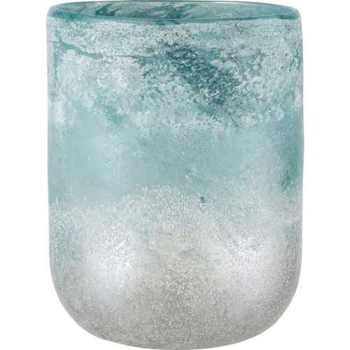 Haweswater Vase in Frosted Turquoise Blue Glass