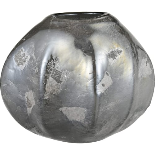 Regard Vase in Metallic Silver Glass