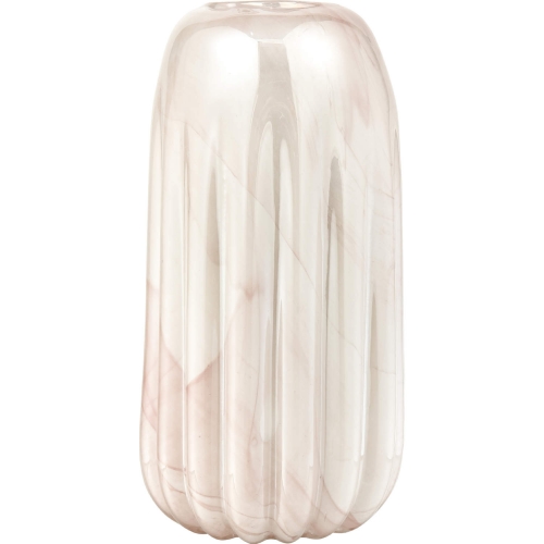 Amplitude Vase in Marbled Pink Glass