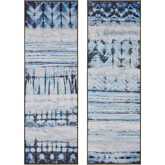 Shibori Framed Wall Art in Blue Canvas (Set of 2)