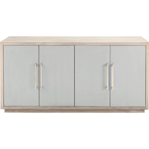 Crystal Bay Credenza in Natural Wood & Linen