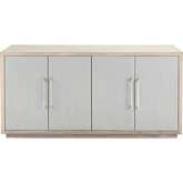 Crystal Bay Credenza in Natural Wood & Linen